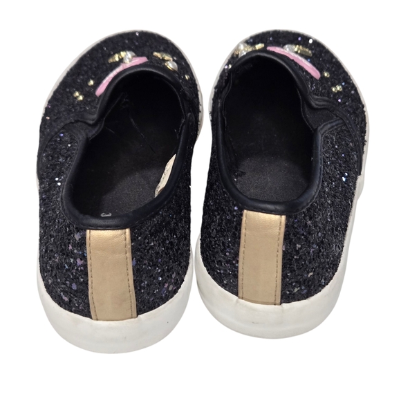 Juicy Couture Paradise Black Glitter Slip On Sneakers - Picture 5 of 9
